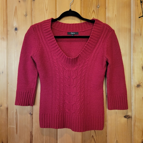 Express cable knit wool blend sweater - Picture 1 of 4